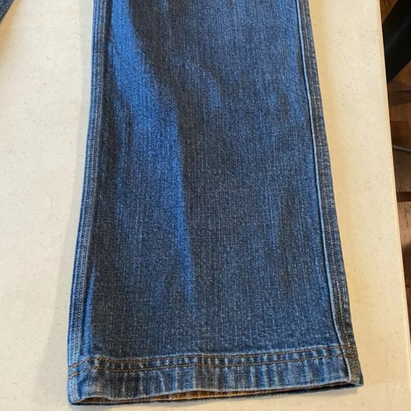 Duluth Trading Flex Ballroom Mens Size 36x32 Straight Cut Denim Blue Jeans - Picture 2 of 8